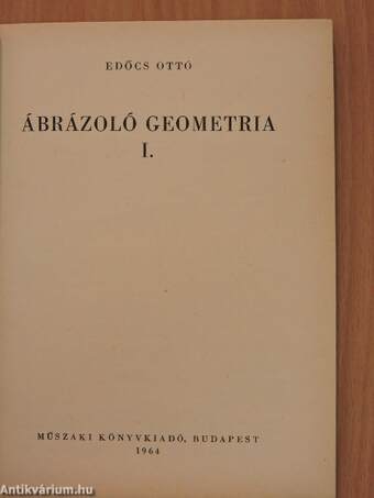 Ábrázoló geometria I.