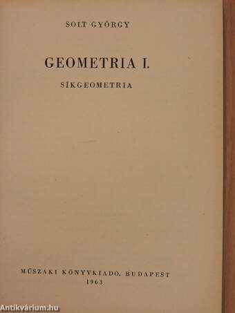 Geometria I.