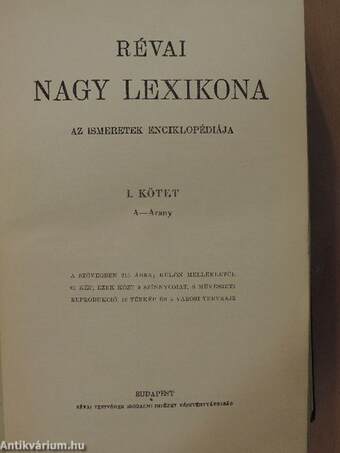 Révai nagy lexikona 1-21.