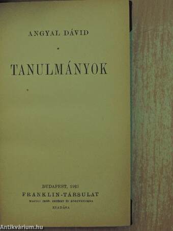 Tanulmányok