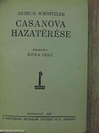 Casanova hazatérése