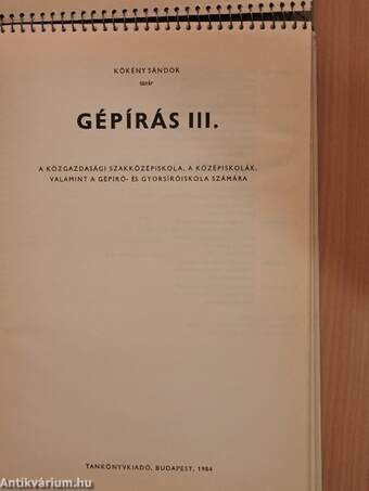 Gépírás III.