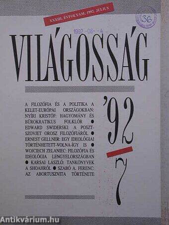 Világosság 1992. július