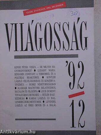 Világosság 1992. december