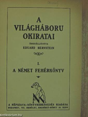 A világháboru okiratai I-VI.