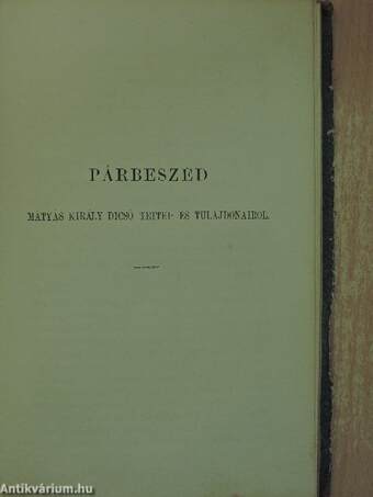 Gróf Széchenyi István a döblingi magán-tébolydában/Mátyás király