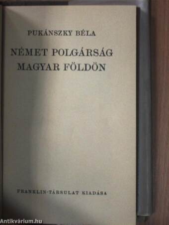 Német polgárság magyar földön