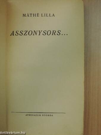 Asszonysors...