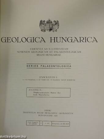 Geologica Hungarica - Series Palaeontologica 5.