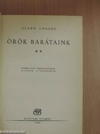 Örök barátaink II. (töredék)