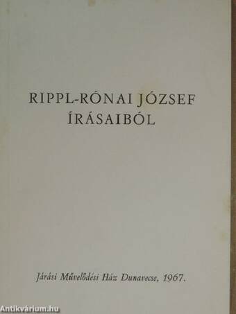 Rippl-Rónai József írásaiból