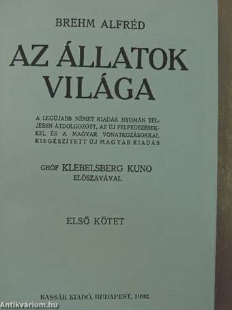 Brehm - Az állatok világa 1.