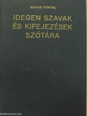 Idegen szavak és kifejezések szótára