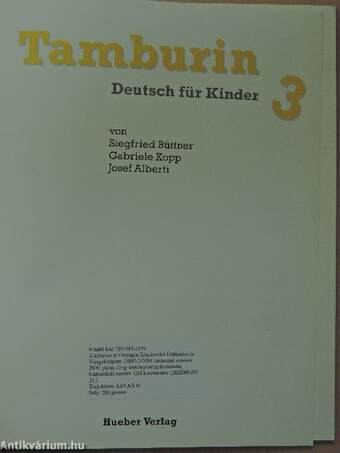 Tamburin Deutsch für Kinder 3.