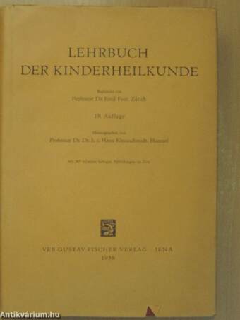 Lehrbuch der Kinderheilkunde