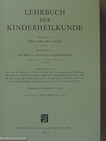 Lehrbuch der Kinderheilkunde