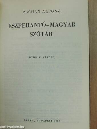 Eszperantó-magyar szótár 