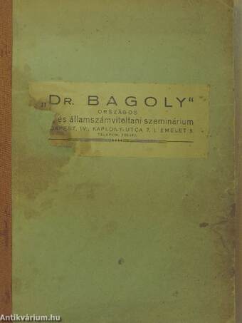 "Dr. Bagoly" Országos Jogi és Államszámviteltani Szeminárium