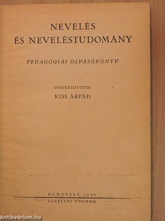 Nevelés és neveléstudomány