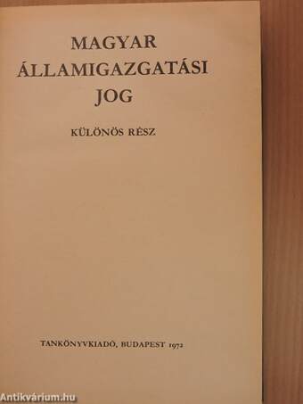 Magyar államigazgatási jog