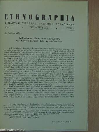 Folklorizmus, historizmus és továbbélés egy Kalocsa környéki falu népművészetében