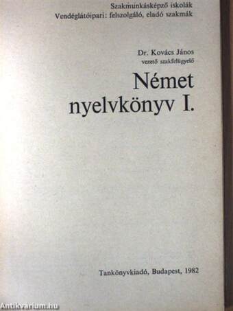 Német nyelvkönyv I.