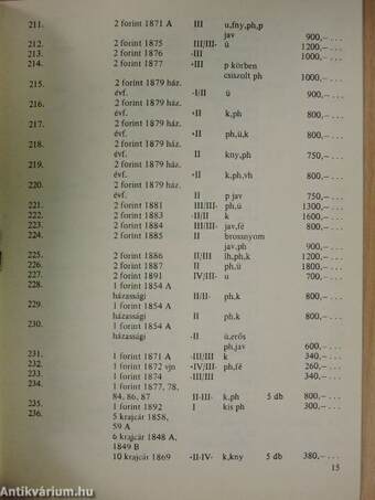 Magyar Éremgyűjtők Egyesülete Országos éremcsere közvetítés 1987/3