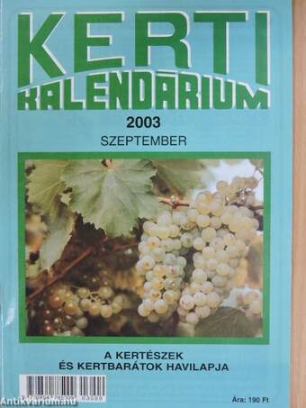 Kerti Kalendárium 2003. szeptember