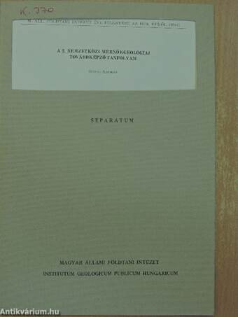 A 2. Nemzetközi Mérnökgeológiai Továbbképző Tanfolyam