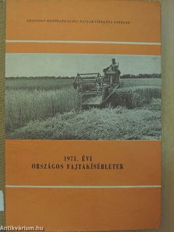 1971. évi országos fajtakísérletek