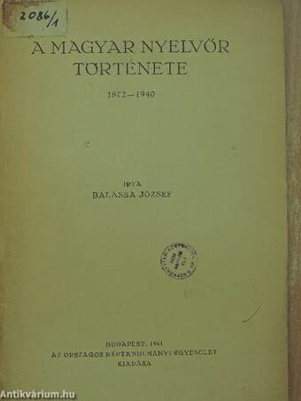 A Magyar Nyelvőr története 1872-1940