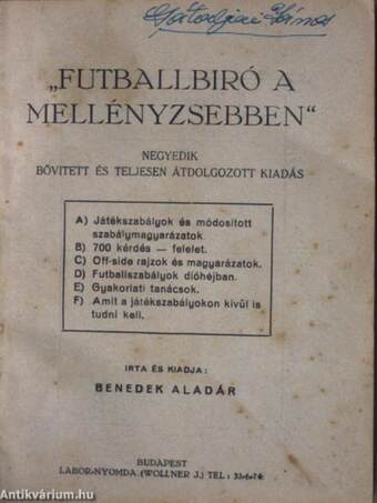 "Futballbiró a mellényzsebben"