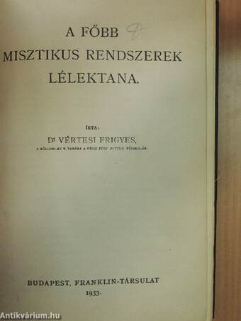 A főbb misztikus rendszerek lélektana