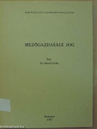 Mezőgazdasági jog