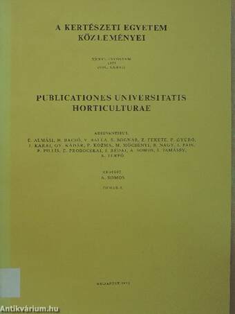 A Kertészeti Egyetem Közleményei 1972/4.