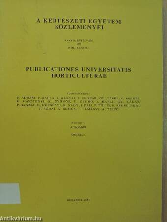 A Kertészeti Egyetem Közleményei 1973/5.