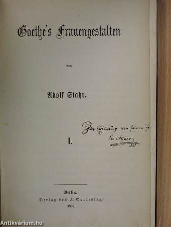 Goethe's Frauengestalten I. (gótbetűs)