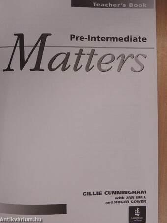 Matters - Pre-Intermediate - Teacher's Book