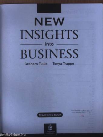 New Insights into Business - Teacher's Book