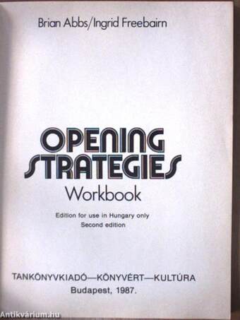 Opening Strategies - Workbook