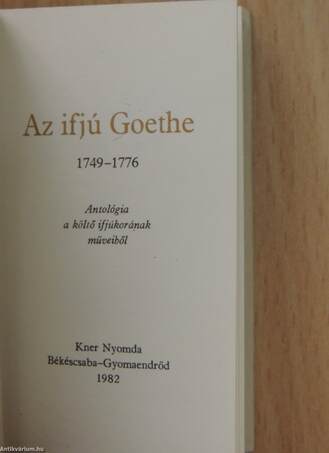 Goethe I-III. (minikönyv)