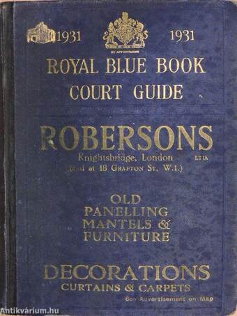 Royal Blue Book 1931