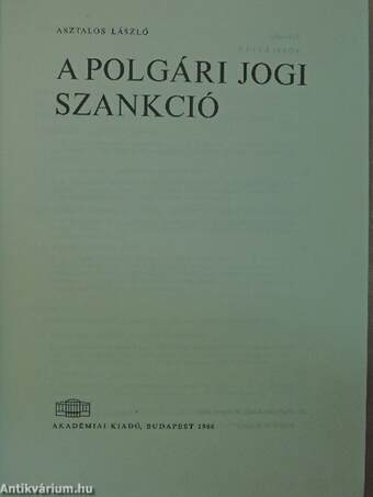 A polgári jogi szankció