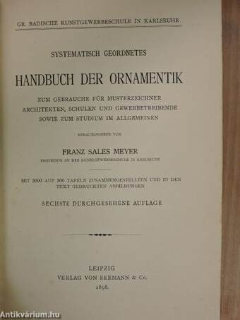 Handbuch der Ornamentik