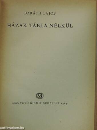 Házak tábla nélkül