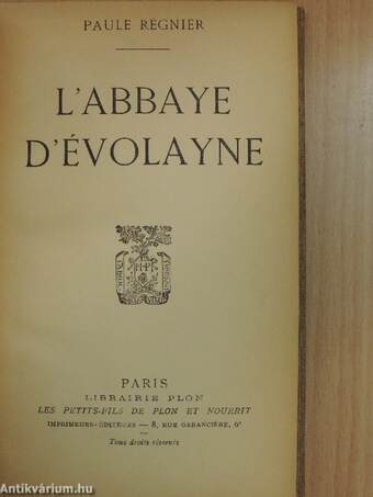 L'Abbaye D'Évolayne