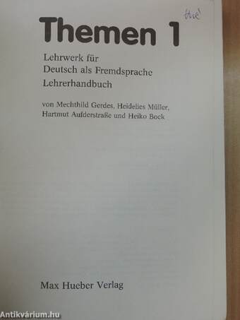 Themen 1 - Lehrerhandbuch