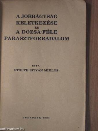 A jobbágyság keletkezése és a Dózsa-féle parasztforradalom