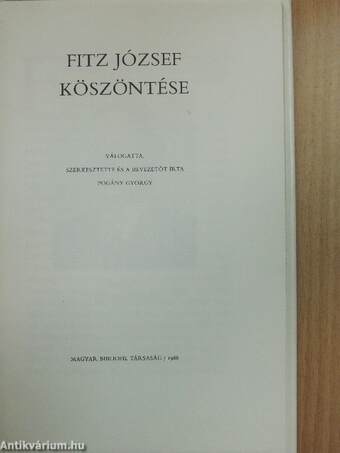 Fitz József köszöntése