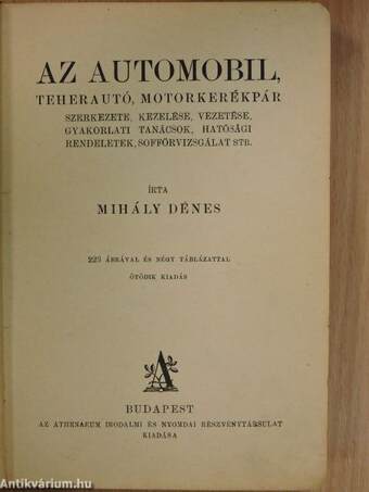 Az automobil, teherautó, motorkerékpár